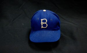 Photo of Preacher Roe's Brooklynn Dodgers baseball hat.