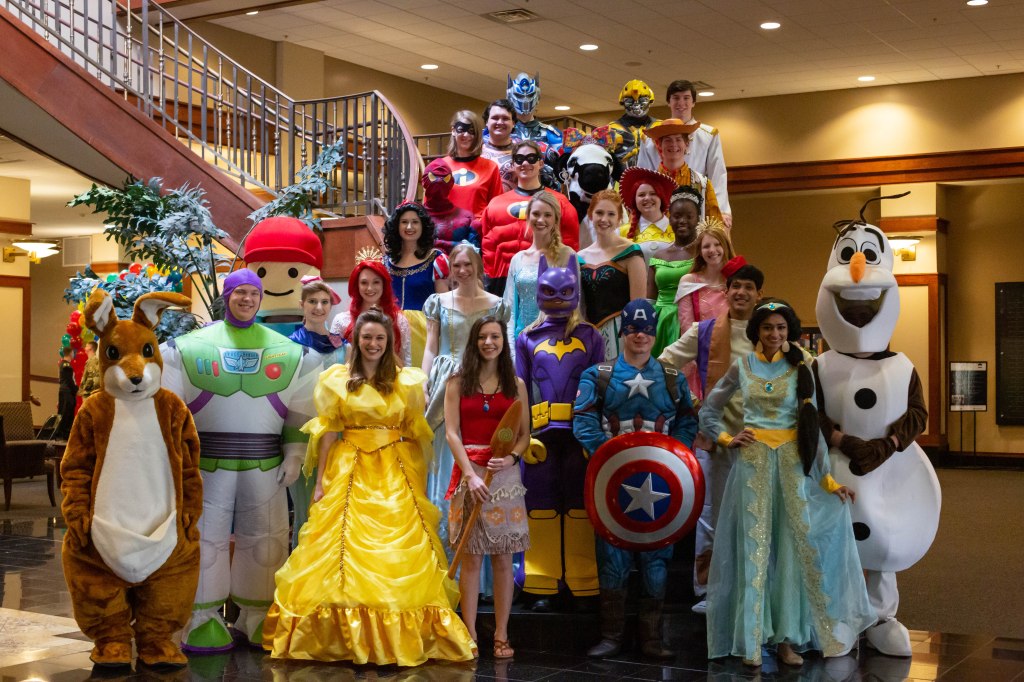 Picture of the Princess and Super Hero party from 2020